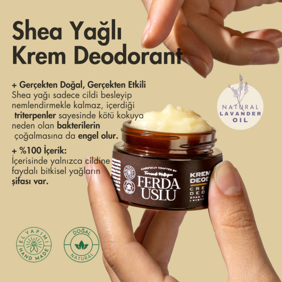 Doğal Krem Deodorant 3 Adet -Florayı Destekleyici 30 ml - 2