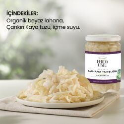 Organik Lahana Turşusu - Lakto Fermantasyon Sauerkraut 600 g - Fermente Mutfağım (1)