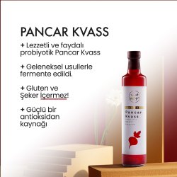 5' Li Pancar Kvass - Kırmızı Pancar + Şalgam + Mor Havuç Lakto Fermente İçecek 330 ml - 3